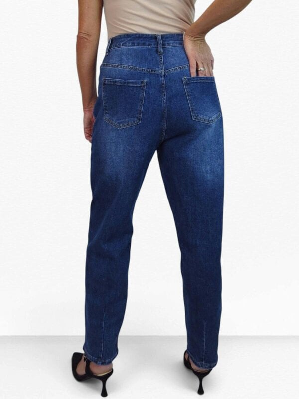 Paulo Due Women's High Waist Balloon Barrel Leg Stretch Denim Jeans