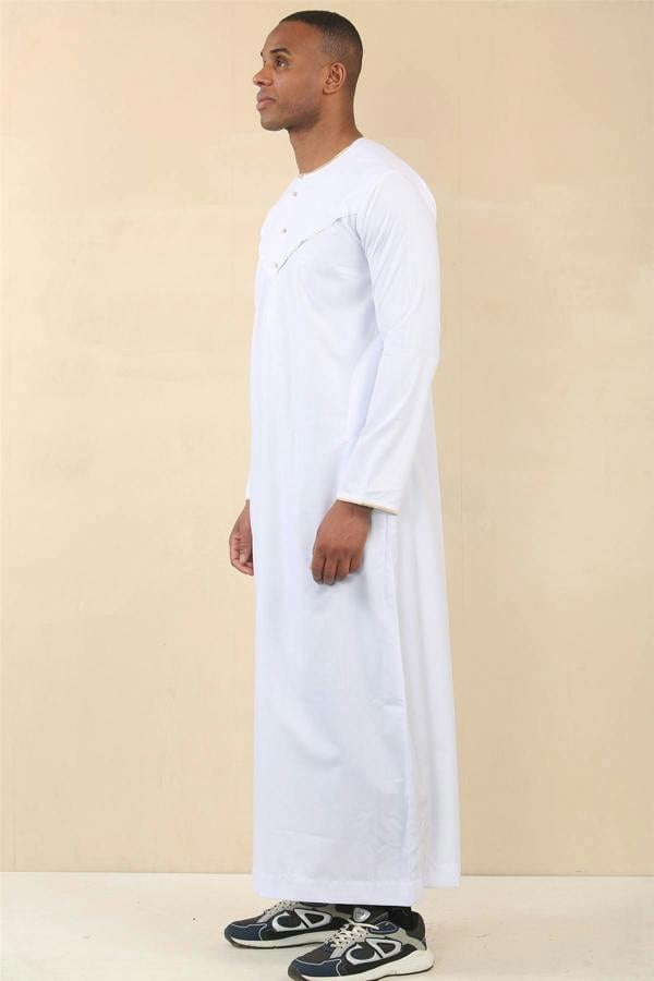 Infinity Leather Men's Omani Eid Thobe  Saudi Emirati Jubba Robe