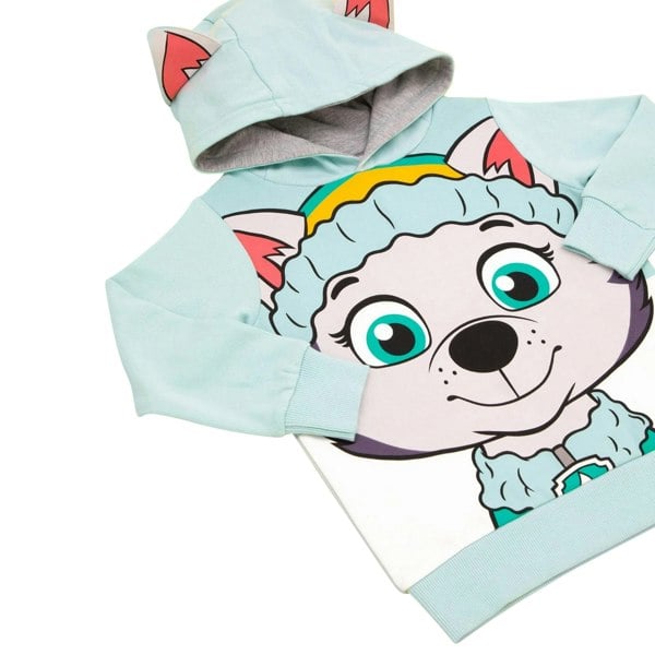 Paw Patrol Childrens/Kids Everest 3D Ears Hoodie - Blue/Green/Grey