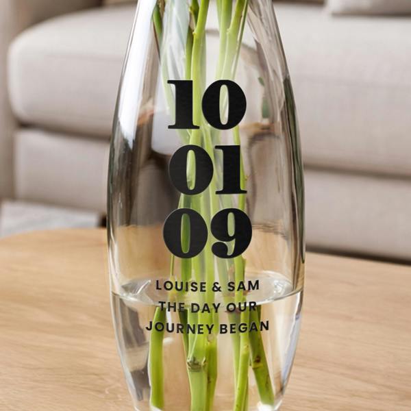 Abode Home & Gifts Personalised Special Date Vase
