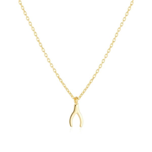 Spero London Sterling Silver Mini Wishbone Necklace