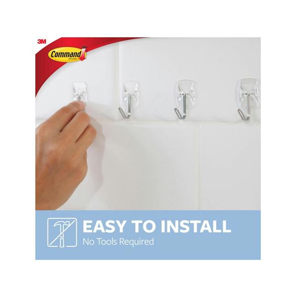Command Clear Wire Hooks Value Pack (pack 9) - Multi Colour - 