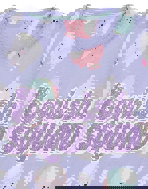 Squishmallows Unisex Kids Purple Short Sleeve Long Leg Pyjama Set