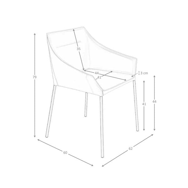 Angel Cerdá Brown leatherette chair 4144