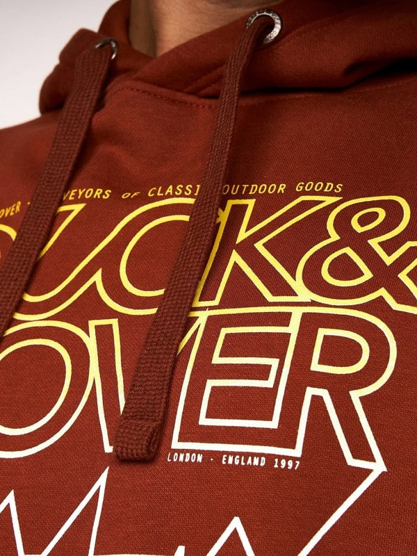 Duck and Cover Fillberts Hoodie Brick Red
