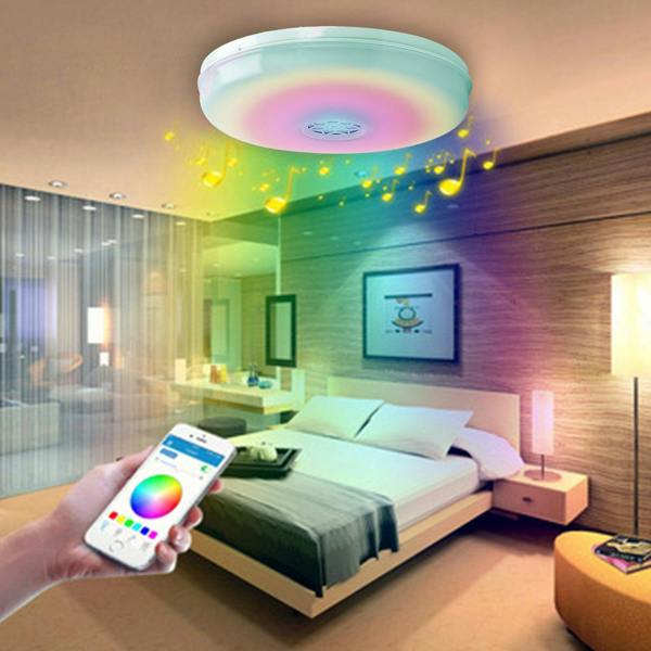 ENER-J 24W Wi-Fi Ceiling Lights RGB+W+WW, Dimmable with Bluetooth Speaker, Amazon Alexa and Google Home Compatible