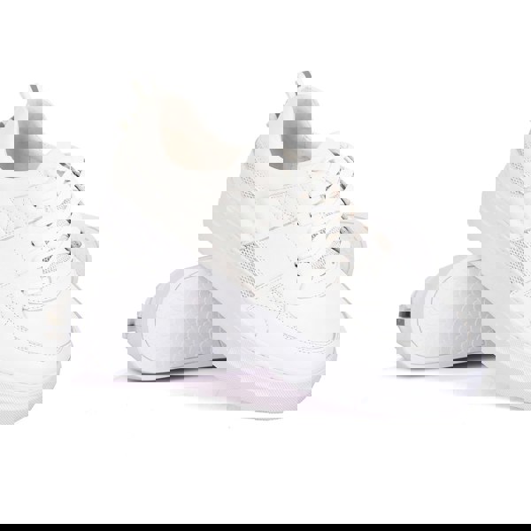 David WeJ White Leather Sneakers With Mesh