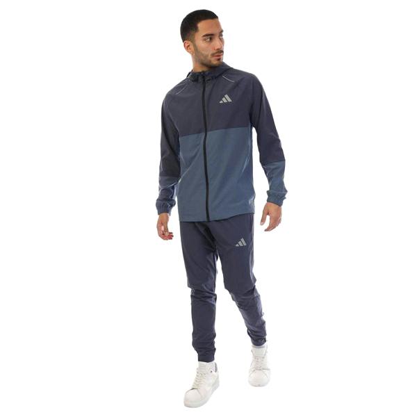 Adidas Mens Woven Tracksuit Bottoms - Navy - 