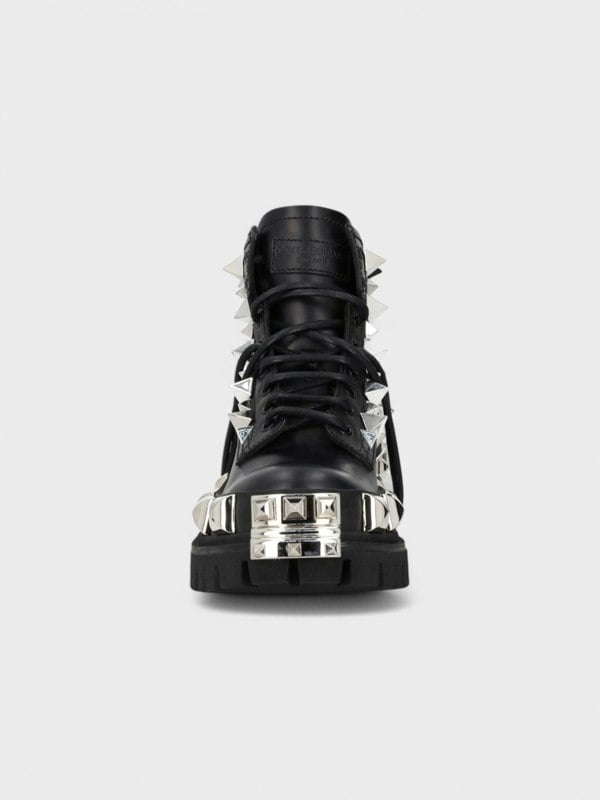 Dolce & Gabbana Studded Combat Boots Lace - Up Black - Supplied FashionDolce & Gabbana