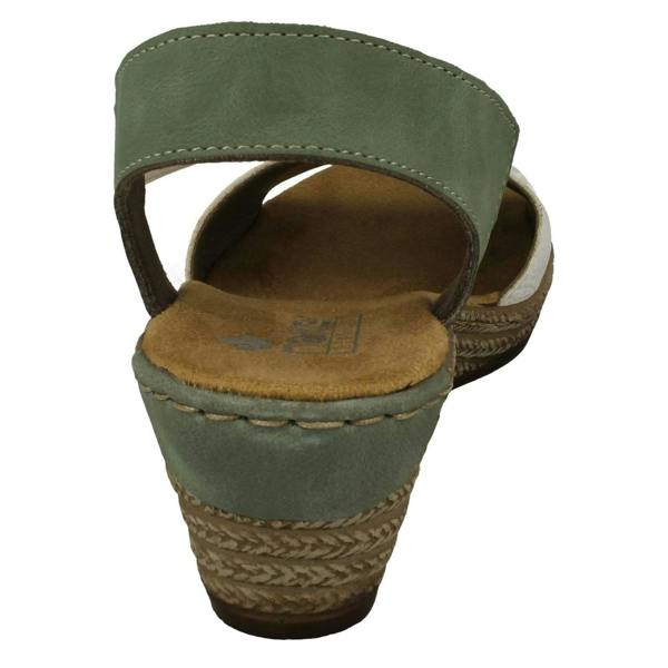Rieker Ladies Rieker Wedge Heeled Sandals 624H6