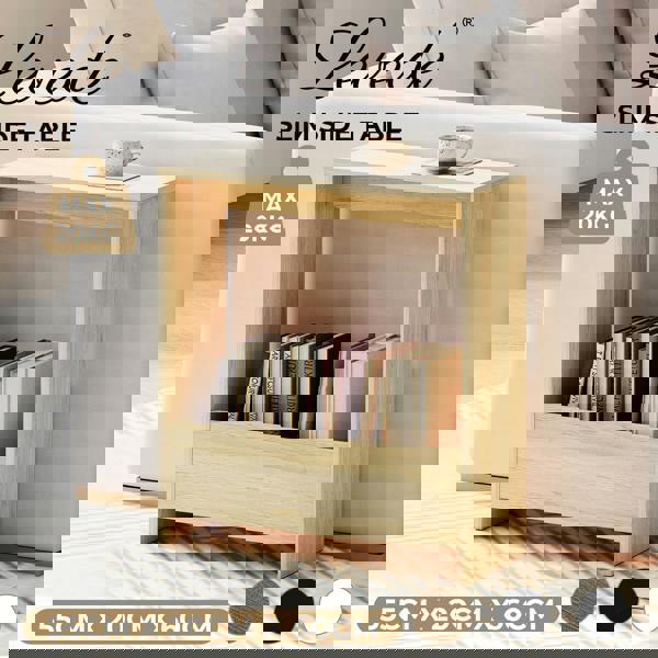 Levede Slim Side Table Storage Small Space Sofa End Table Bedside Living Room