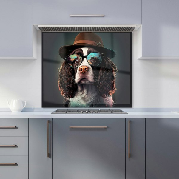 Warren Reed - Designer Springer Spaniel Dog Splashart Kitchen Splashback