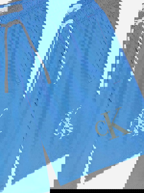 Calvin Klein Boys Logo Swim Shorts in Blue