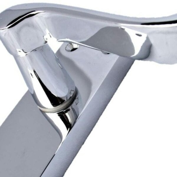 EDH Door Hardware Victorian Scroll Chrome Door Handles - Set of 4 Stylish Chrome Door Handles