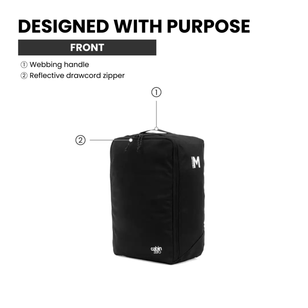 CabinZero Classic Shoe Cube M, Fits Shoes up to UK 8.5,  Removable Divider and Mesh Pocket