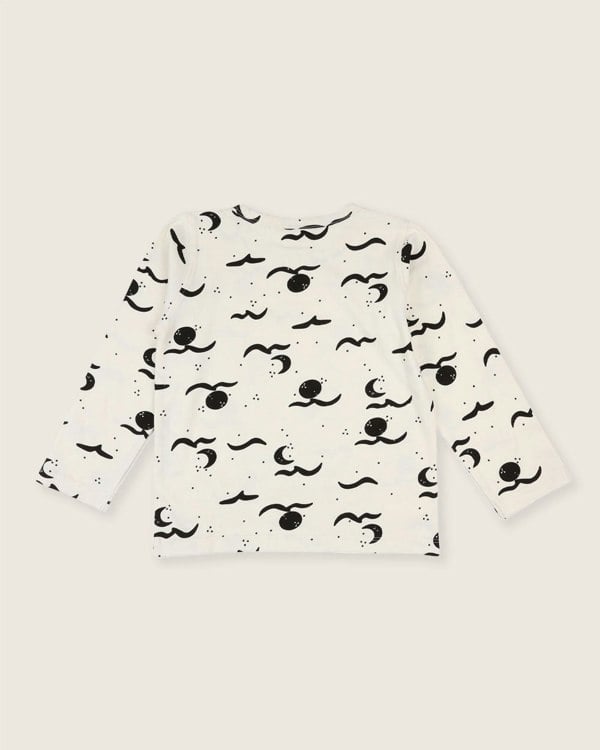 organic cotton Cream Moon Wave Print Top - image 6