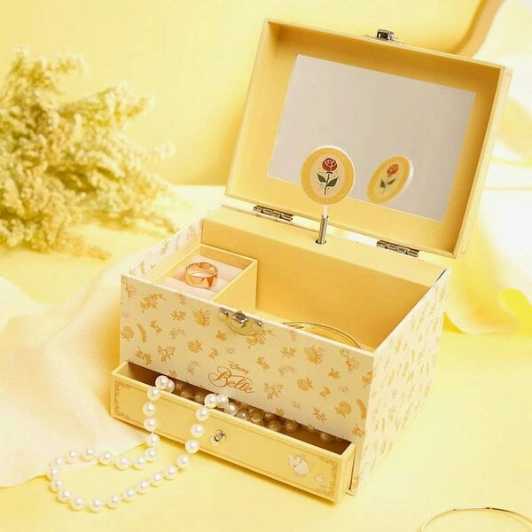 T. H. Baker Disney Belle Pastel Princess Musical Jewellery Box DI2337