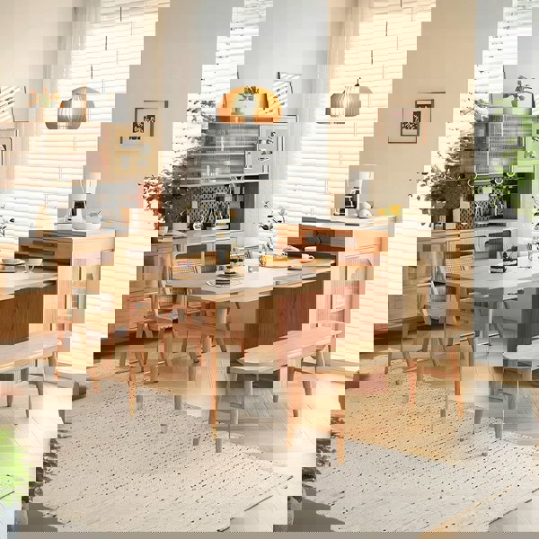 Kacey Extendable Dining Table Set, Storage, Solid Wood - table legs dining table