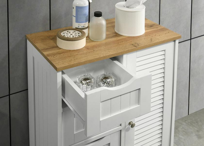 Timber Art Design Modern Freestanding Bathroom Storage Cabinet Unit