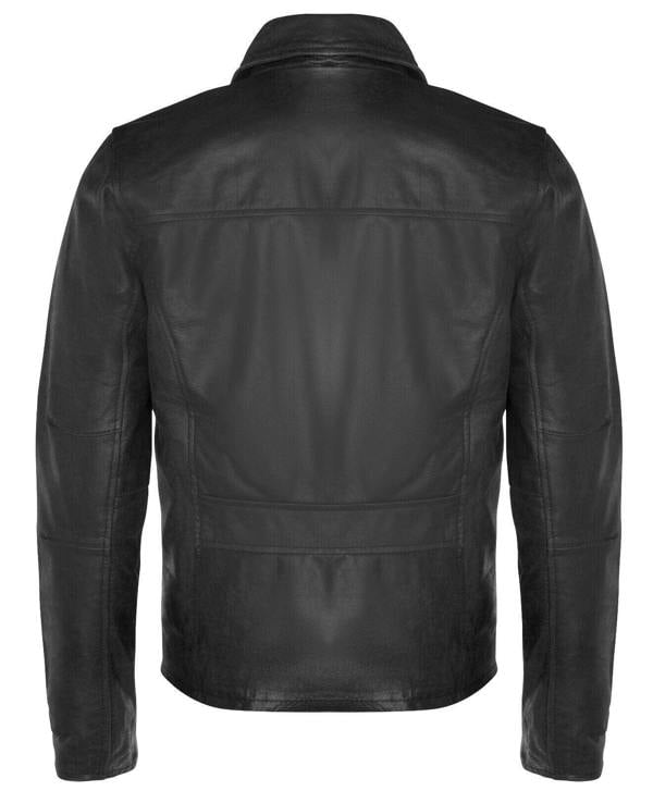 Infinity Leather Mens Classic Cow Hide Leather Biker Jacket
