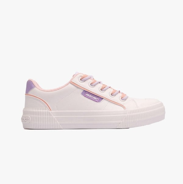 Rocket Dog CHEERY 80s Womens Trainers White/Lavender