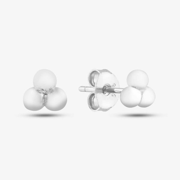 T. H. Baker Silver Three Ball Stud Earrings SED0393B