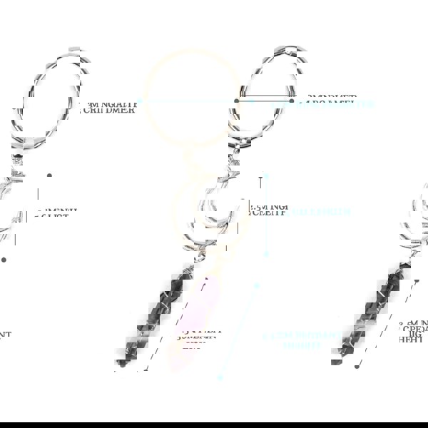 Myga Crystal and Zinc Keychain