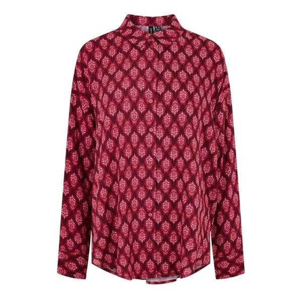 Vero Moda Womens/Ladies Mathilda Relaxed Fit Long-Sleeved Shirt - Tibetan Red - 