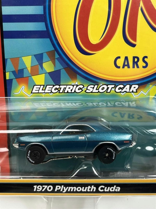 Auto World Slot Cars 1970 Plymouth Cuda Blue Thunderjet Ultra G HO Slot Car SC377-6