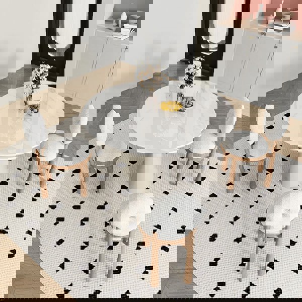 Evelyn Donut Dining Chair, Boucle-Weilai Concept-Weilai Concept