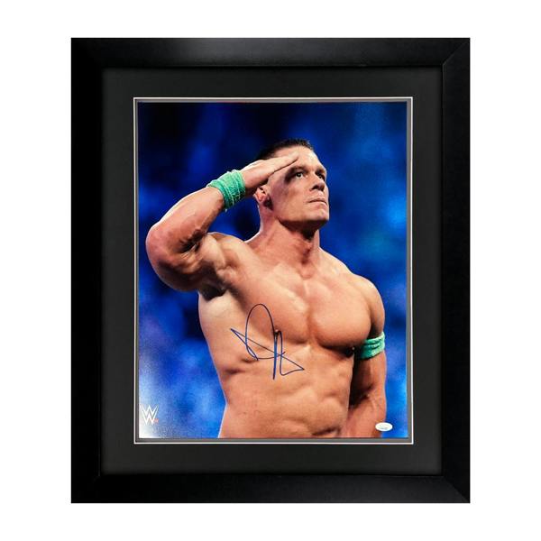 John Cena Signed 20x16 Image Deluxe Mount Frame (JSA)