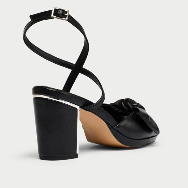 Calla Lydia Block Heels for Bunions & Wide Feet - Black Leather