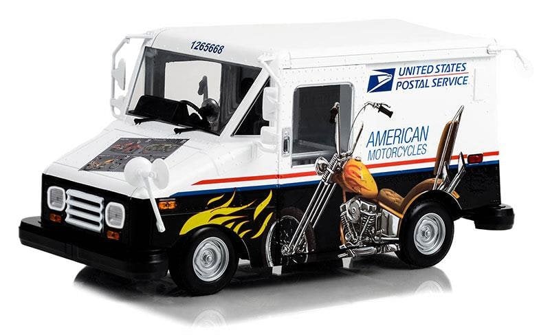 Greenlight USPS Long Life Postal Delivery American Motocycles Truck 1:18 Scale Greenlight 13643