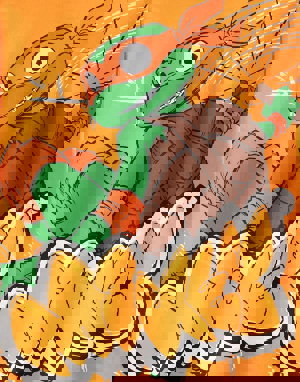 Teenage Mutant Ninja Turtles Boys Orange Mikey Short Sleeved T-Shirt