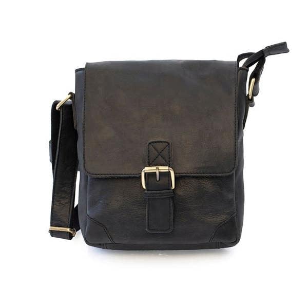 Columbia Buckle Messenger Bag 1803-BLACK-1