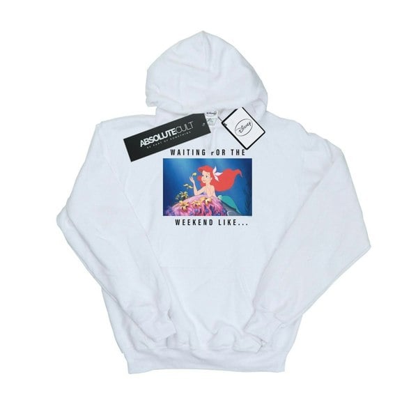 Disney Princess Womens/Ladies Ariel Waiting For The Weekend Hoodie - White