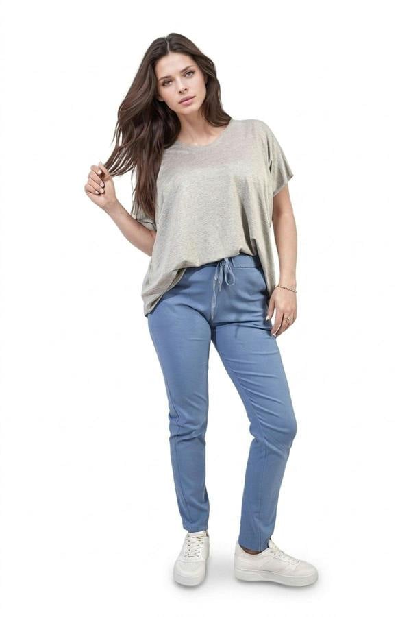 Delilah Casual Drawstring Trousers - Jeans_wb