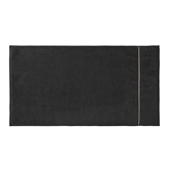 Bianca Zero Twist Satin Stitch Cotton Towel Black