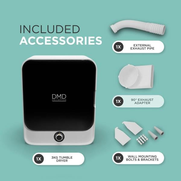 DMD Collective Mini Tumble Dryer - Vented, Anti-Wrinkle and Cool Air