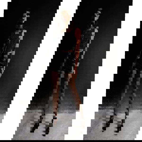 Pink Vanilla Diamante Denim Crop Top