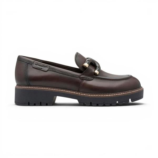 Tamaris Women's Brown Leather Loafer Comfort Shoes - 24740-47