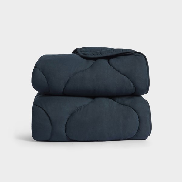 Ethical Bedding Quilted Snuggle Blanket - Navy