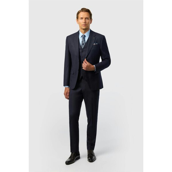 Ted Baker Tailored Fit Navy Stretch Flannel Jacket