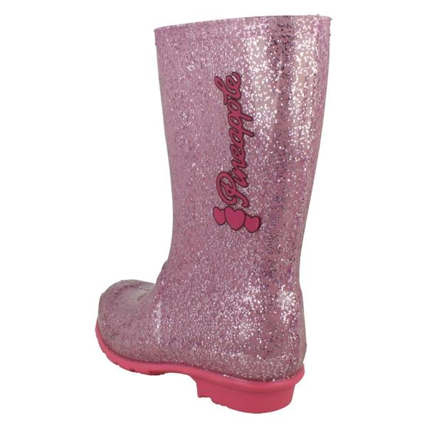 Pineapple Girls Pineapple Wellington Boots With Glitter Detailing X1275