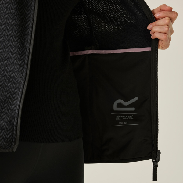 Regatta Womens Elzie Fleece Jacket - Black/Ash