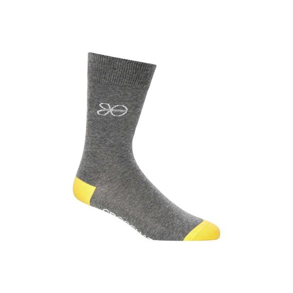 Crosshatch Mens Posical Logo Crew Socks (Pack of 5) - Grey/Multicoloured - 