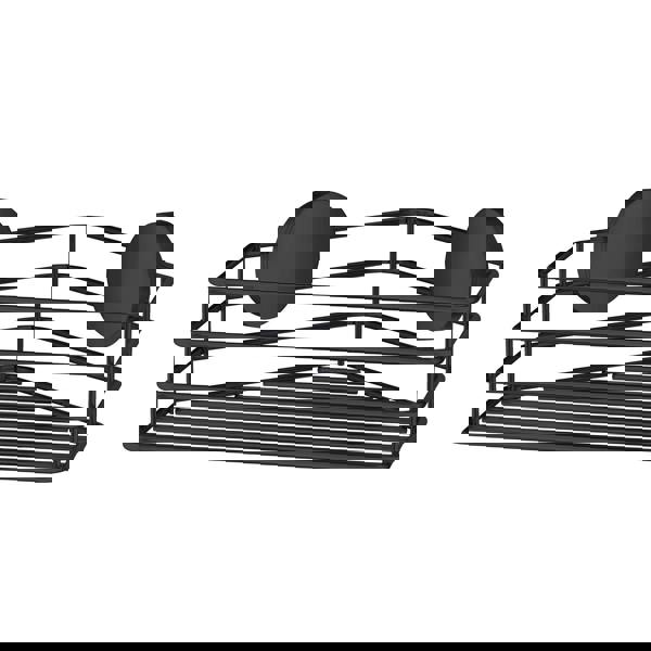 Black corner shower basket