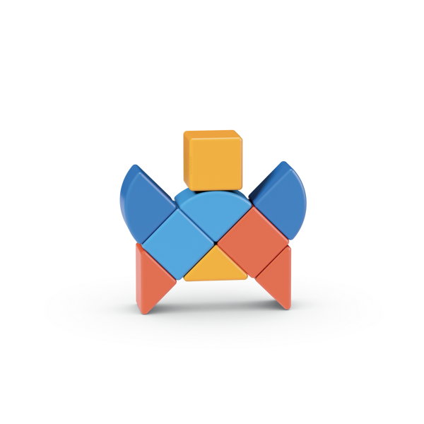 Geomag Magicube  Magnetic Shapes Animals - 9 Pieces