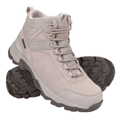 Mountain Warehouse Womens Suede Waterproof Walking Boots - Beige