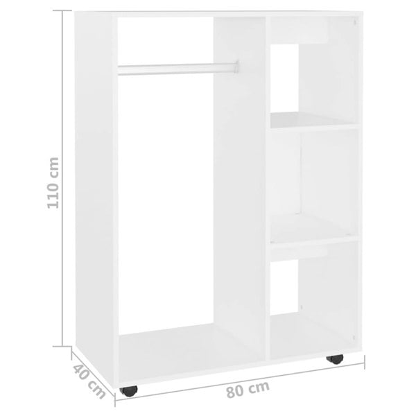 Berkfield Wardrobe White 80x40x110 cm Engineered Wood